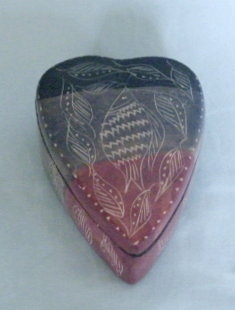 Schmuckkästchen Herz aus Speckstein - 10306-003-12