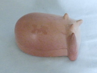 Schmuckkästchen Nashorn aus Speckstein - 10306-001-12
