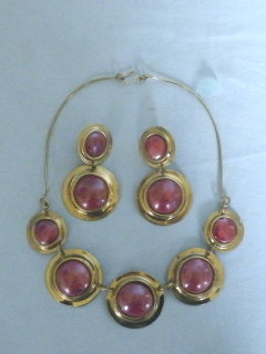 Collier und Ohrringe, beides aus Kupfer - 10800-016-15